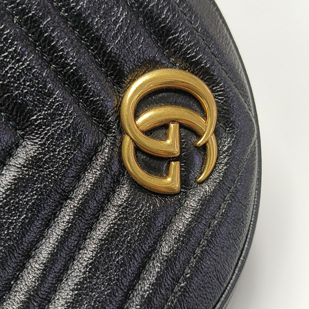 GG Marmont Mini Quilted Calfskin Black