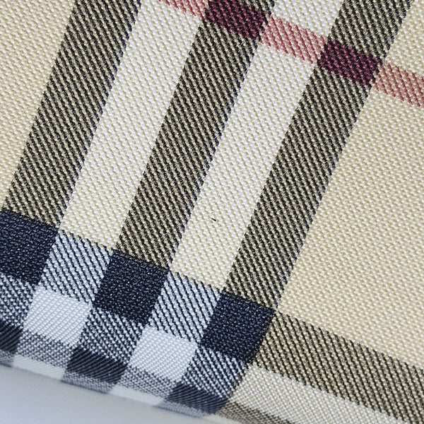 Coated Canvas Clutch Brown