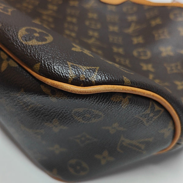 Monogram Coated Canvas Top Handle Bag Brown
