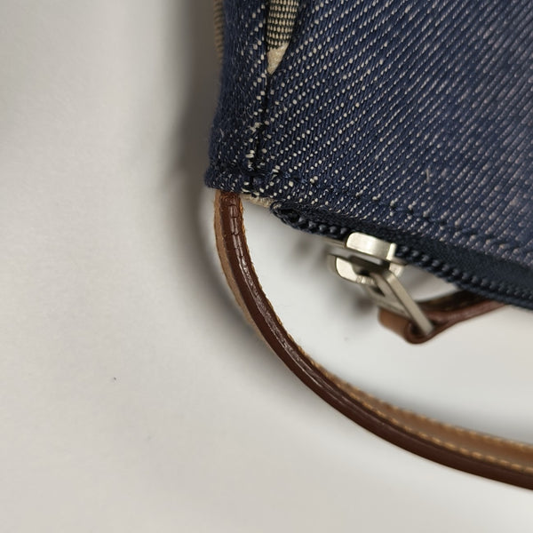 Fabric Top Handle Bag Blue