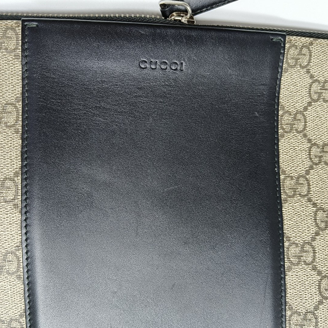 GG Supreme Monogram Coated Canvas Brown