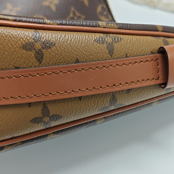 LOOP HOBO Monogram Coated Canvas Brown