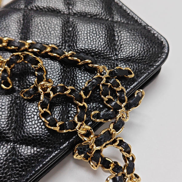 WOC Quilted Grained Calfskin Black