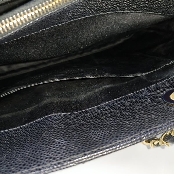 CHANEL GST Large Quilted Grained Calfskin Black