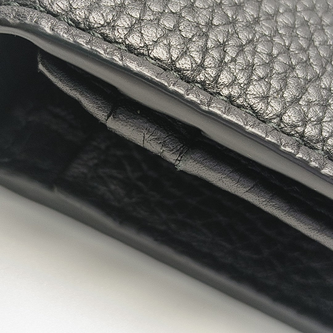Animalier Large Calfskin Black Card Holder