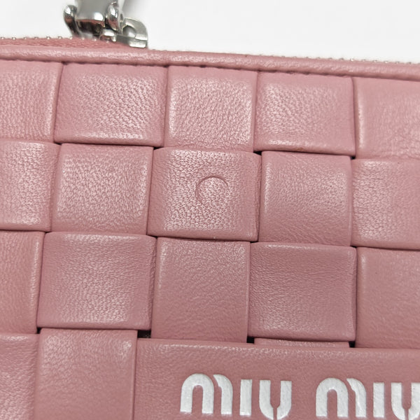 Lambskin Card Holder Pink
