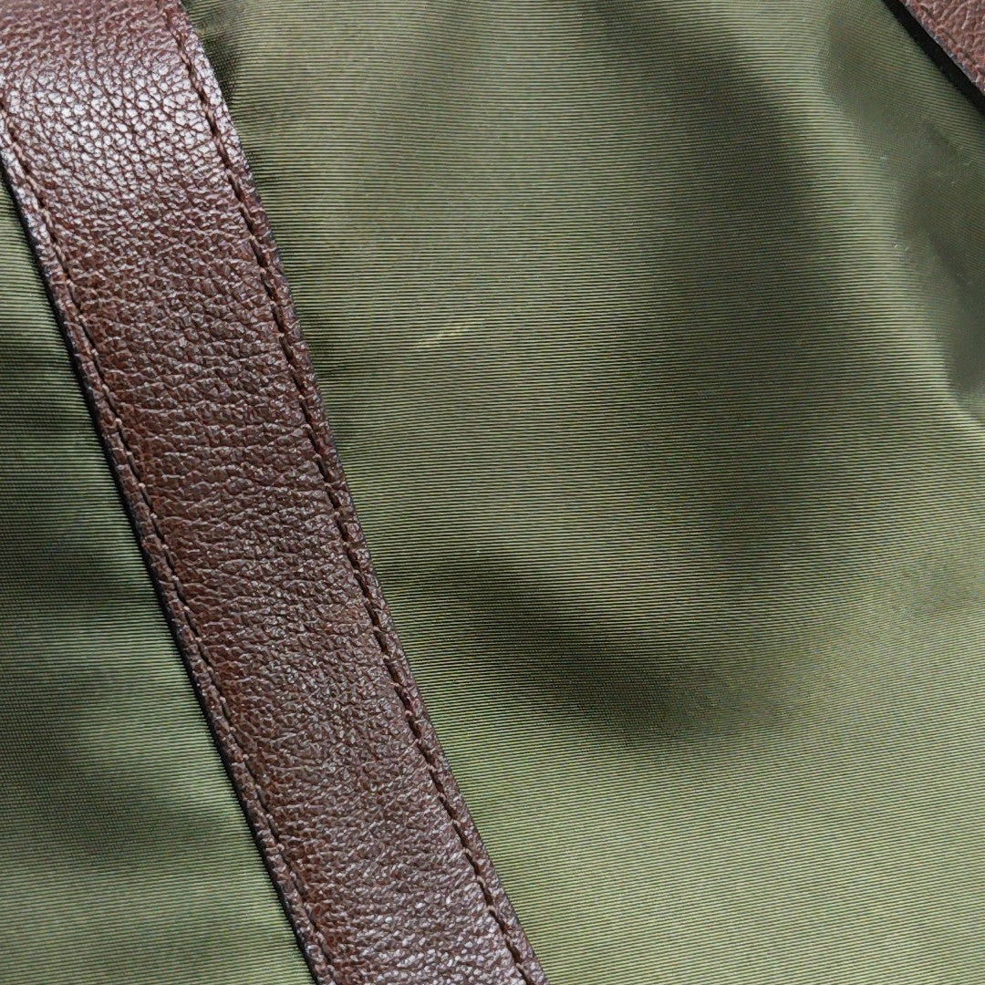 Nylon Top Handle Bag Green