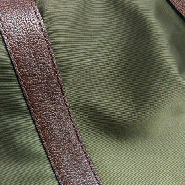 Nylon Top Handle Bag Green