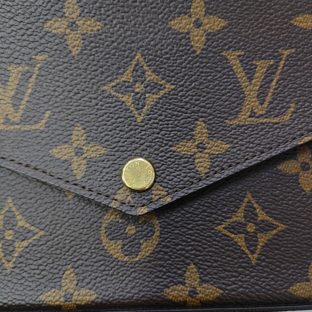 FÉLICIE Monogram Coated Canvas Brown