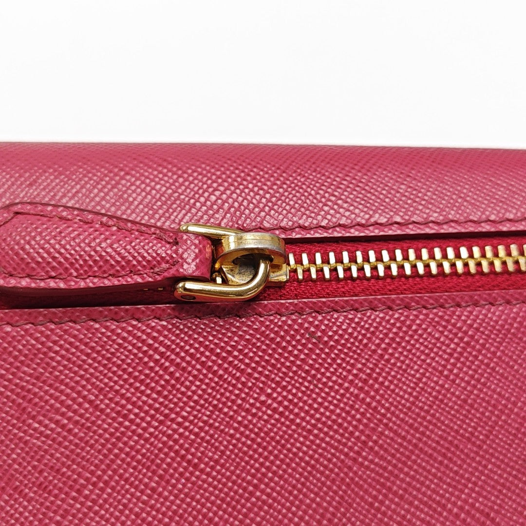 Saffiano Calfskin Wallet Red