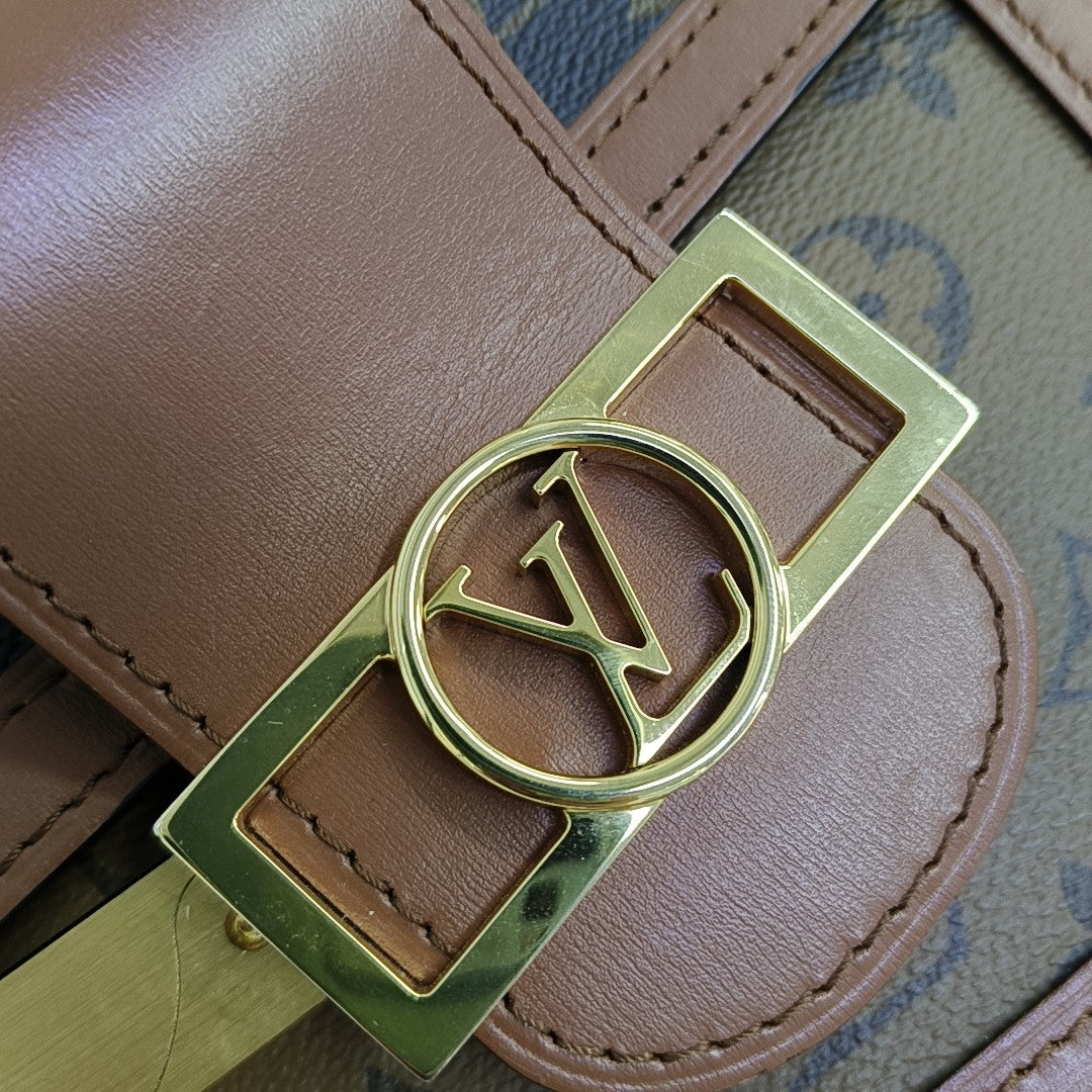 DAUPHINE MM Monogram Coated Canvas Brown