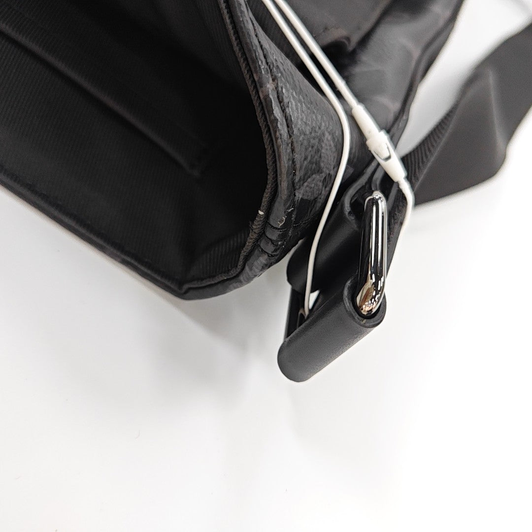 DISTRICT MM Monogram Coated Canvas Black