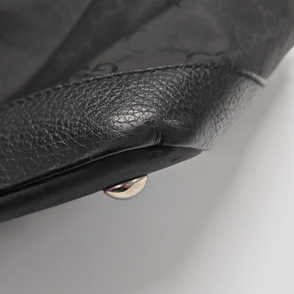 Monogram Nylon Shoulder Bag Black