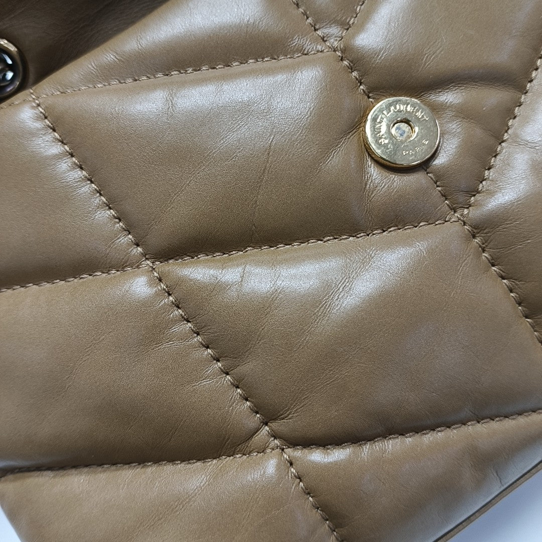 PUFFER TOY Mini Quilted Lambskin Brown