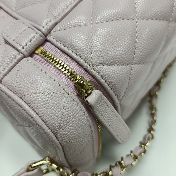 TRENDY CC Quilted Grained Calfskin Pink