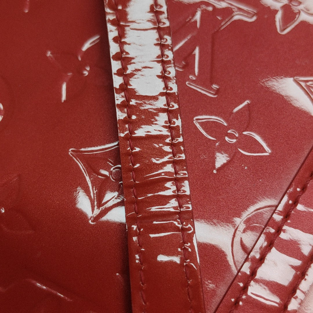 Monogram Patent Leather Tote Bag Red