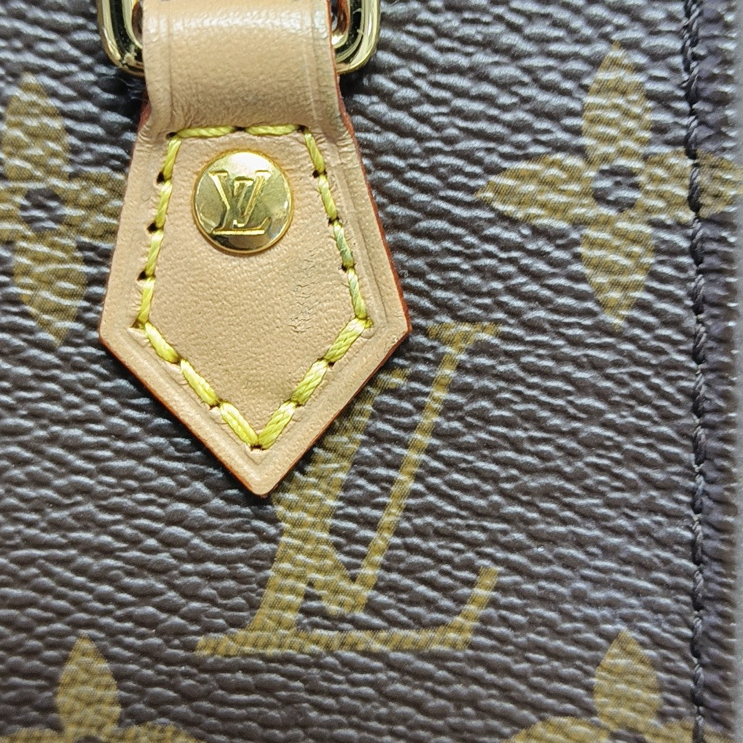 SAC PLAT Mini Monogram Coated Canvas Brown
