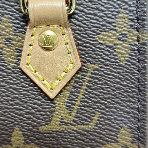 SAC PLAT Mini Monogram Coated Canvas Brown