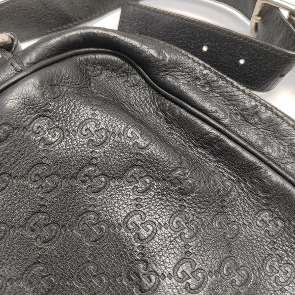 Monogram Calfskin Shoulder Bag Black