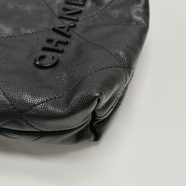 CHANEL 22 Mini Quilted Grained Calfskin Black