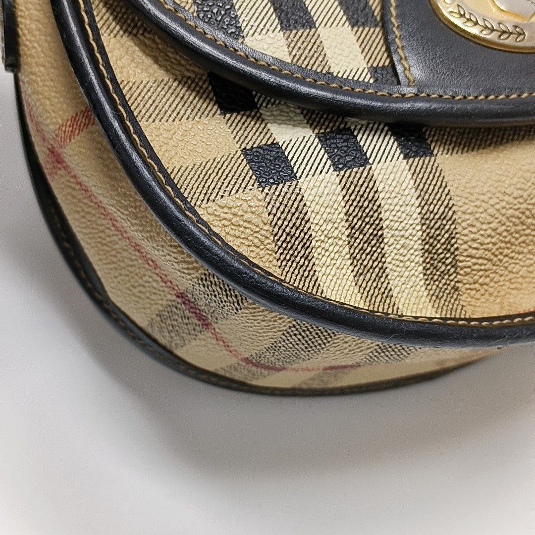 Coated Canvas Shoulder Bag Black
