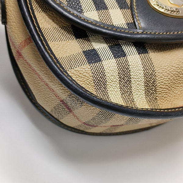 Coated Canvas Shoulder Bag Black