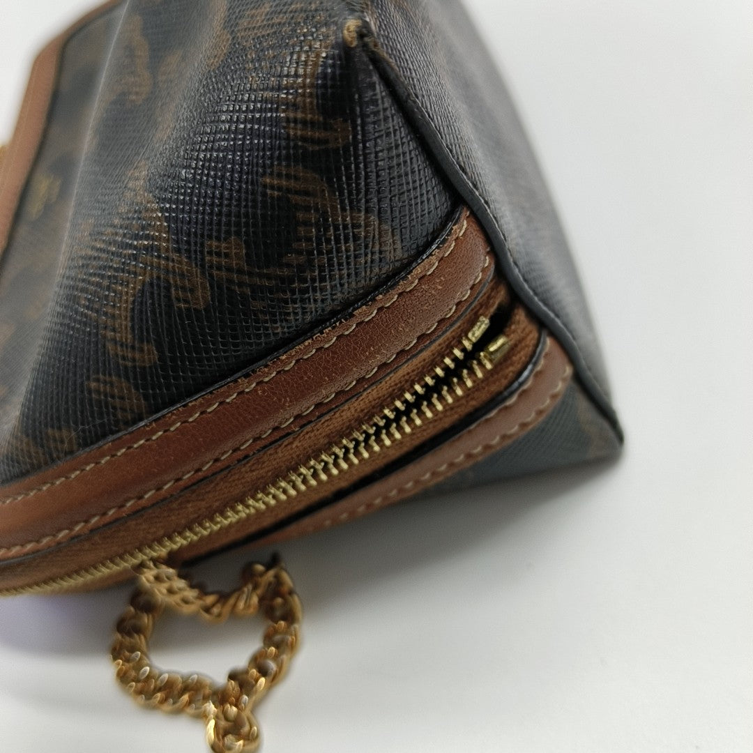 TRIOMPHE CANVAS Mini Coated Canvas Brown