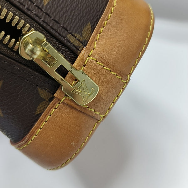 ALMA BB Monogram Coated Canvas Brown