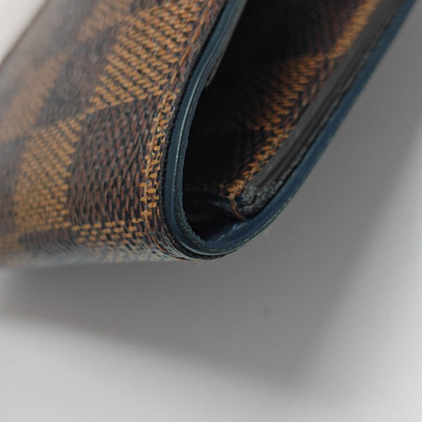 Damier Ebene Coated Canvas Wallet Brown