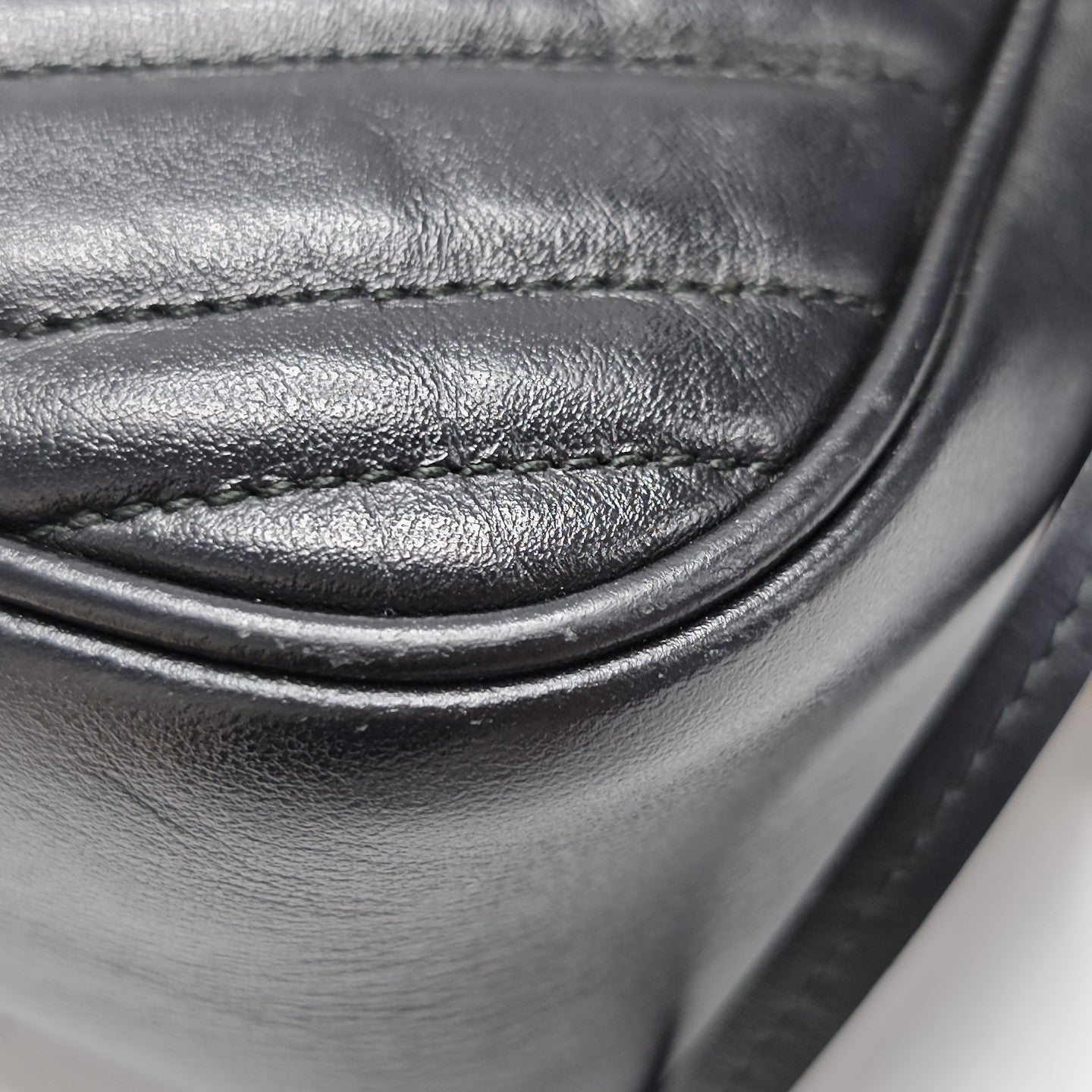 GG Marmont Small Quilted Calfskin Black