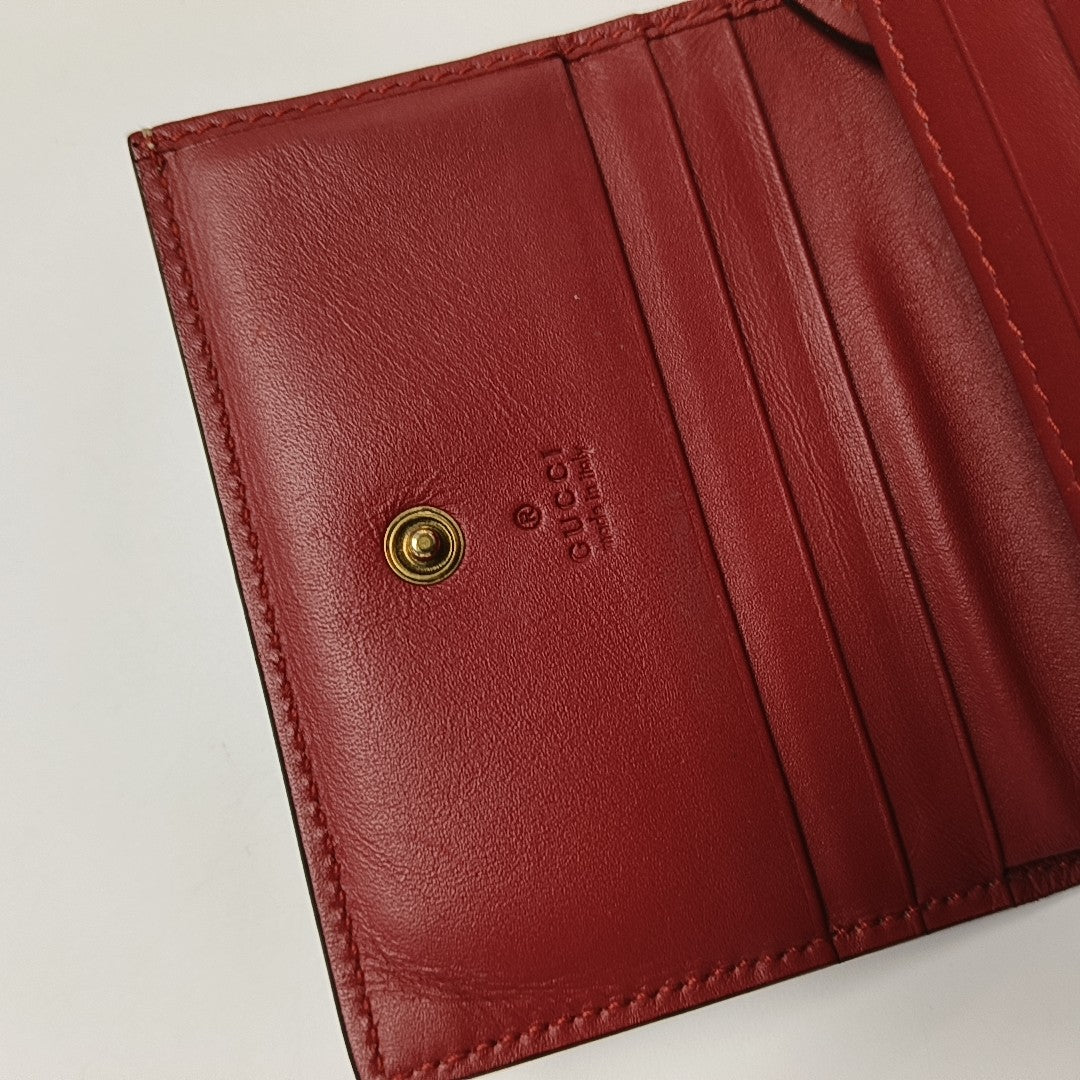GG Supreme Monogram Coated Canvas Gray Wallet