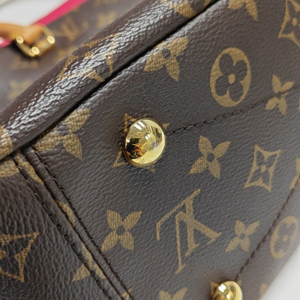 PALLAS MM Monogram Coated Canvas Brown