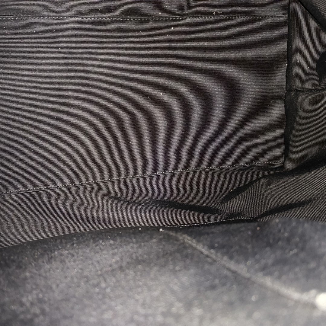 Coated Canvas Shoulder Bag Black