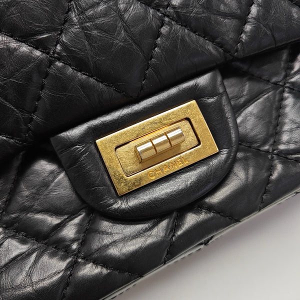 2.55 Maxi Quilted Calfskin Black