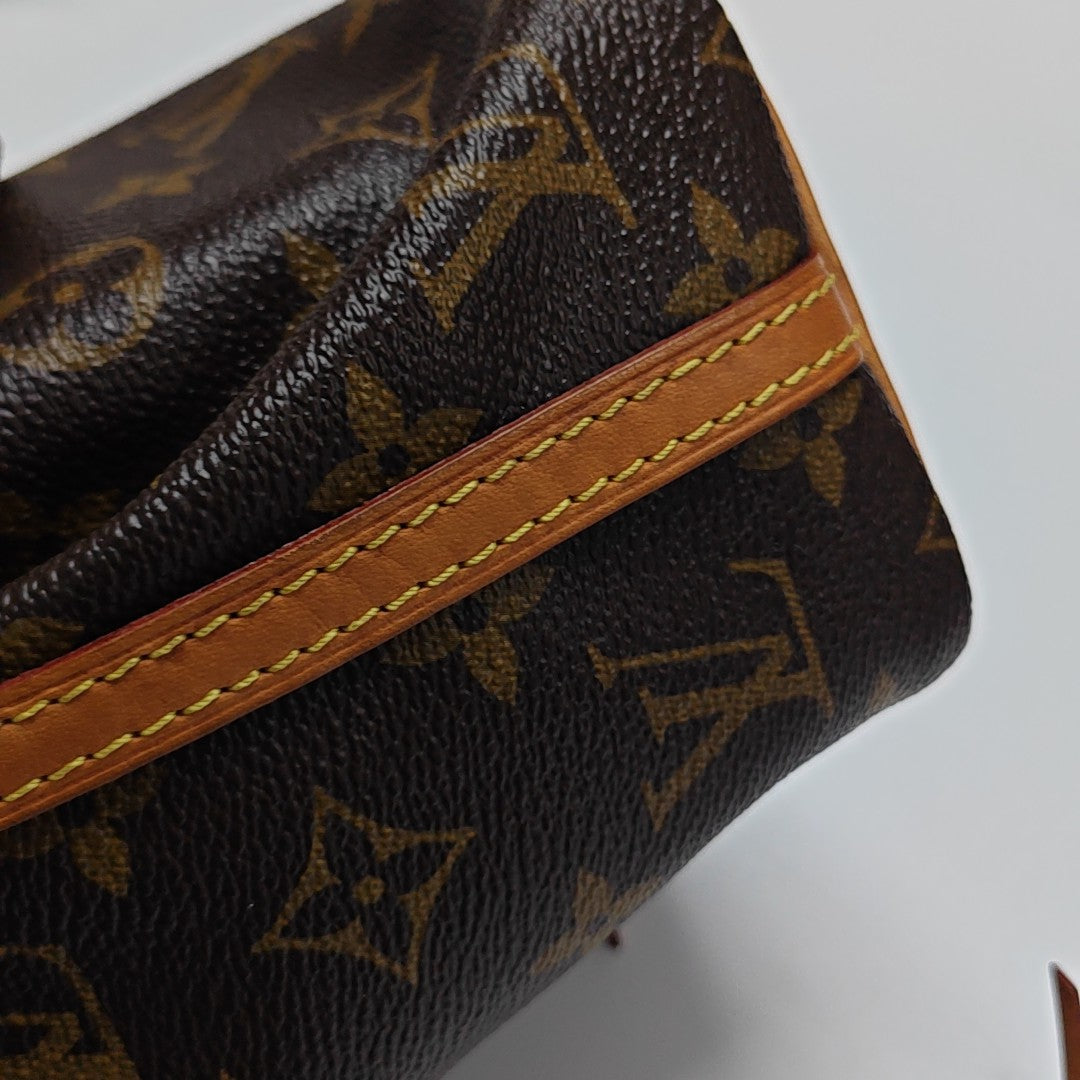 NÉONOÉ Nano Monogram Coated Canvas Brown