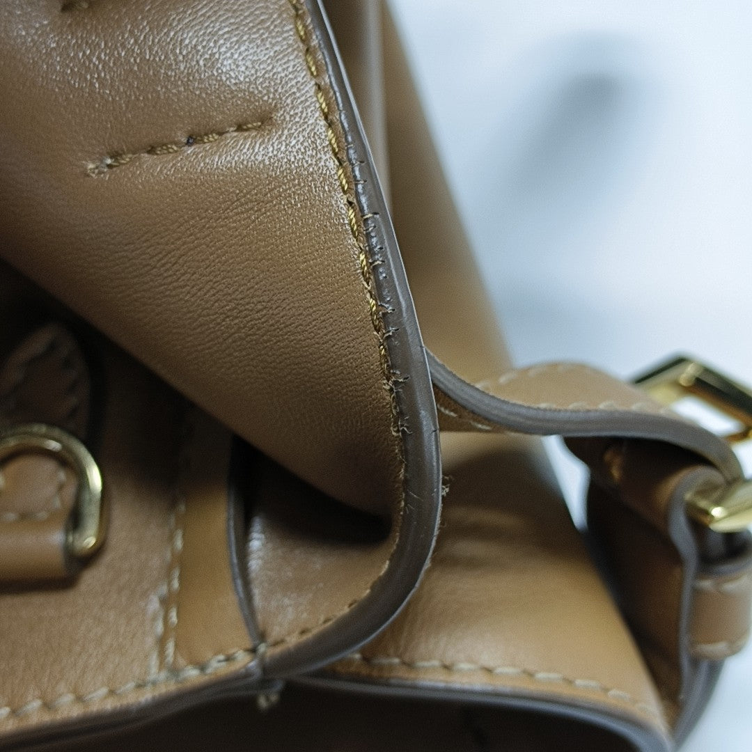 Calfskin Tote Bag Medium Brown