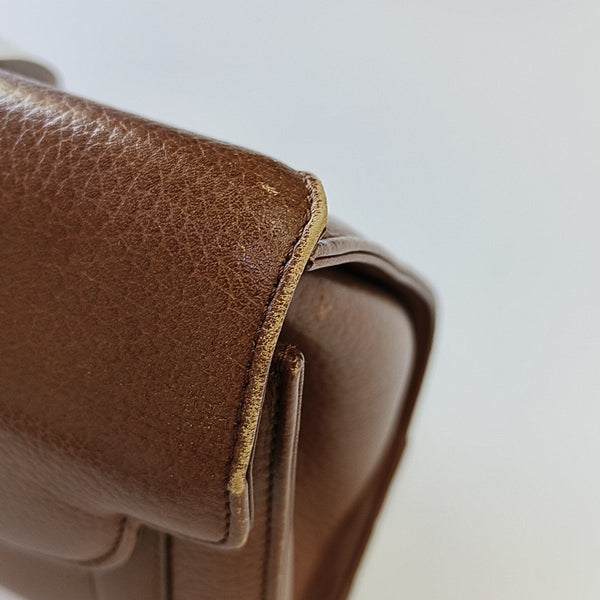 Calfskin Shoulder Bag Brown