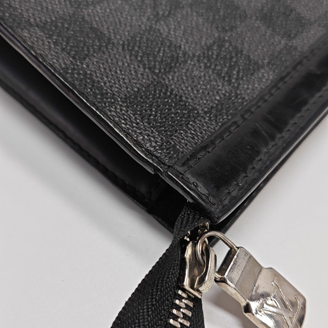 Pochette Voyag MM Monogram Coated Canvas Black