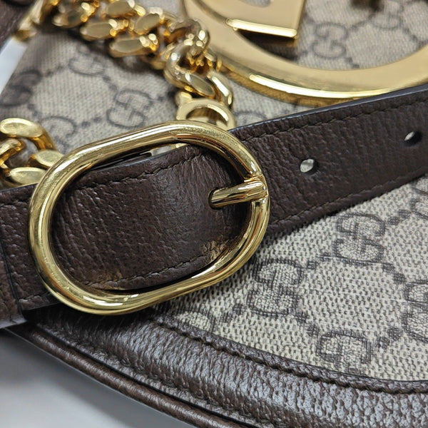Blondie Small Monogram Coated Canvas Brown