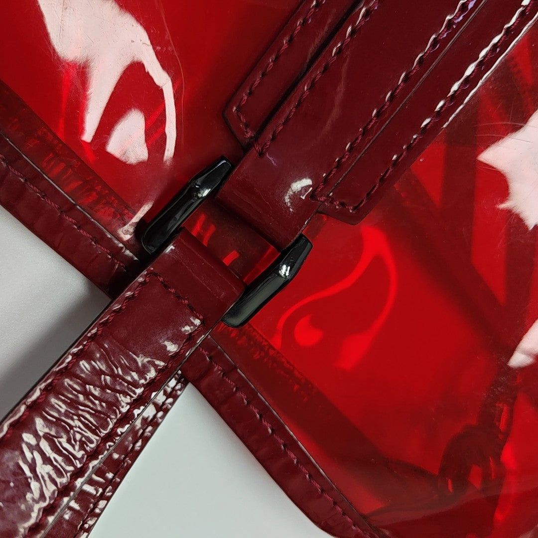Plastic Tote Bag Red