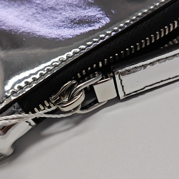 Patent Leather Shoulder Bag Silver