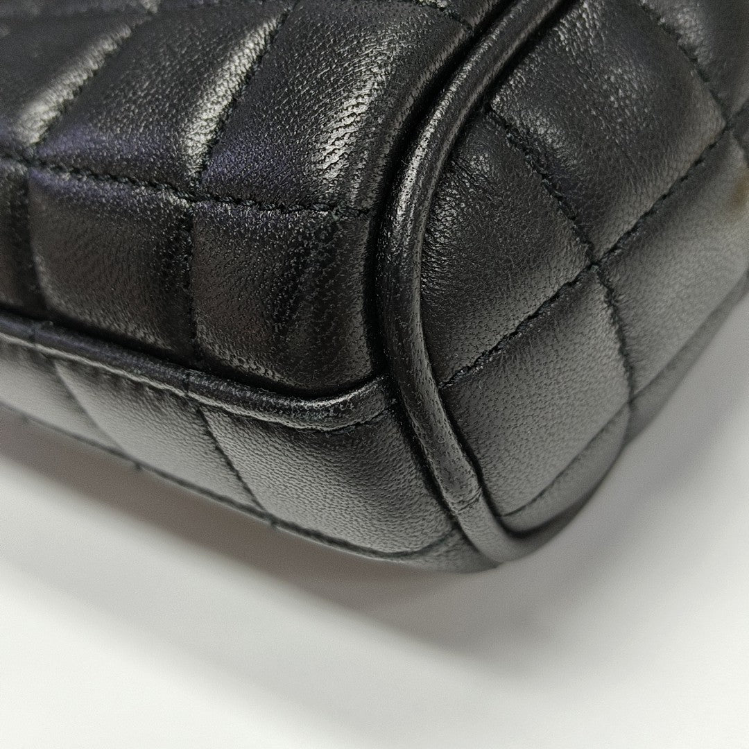 Quilted Lambskin Crossbody Bag Mini Black
