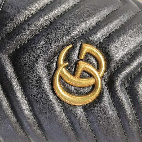 GG Marmont Mini Quilted Calfskin Black