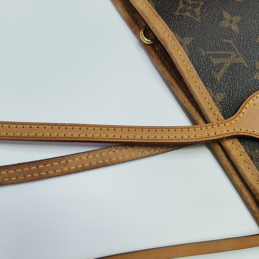 NEVERFULL MM Monogram Coated Canvas Brown