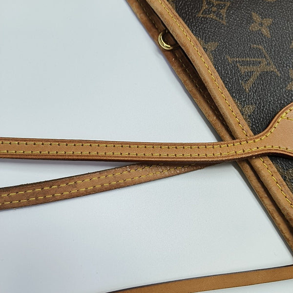 NEVERFULL MM Monogram Coated Canvas Brown