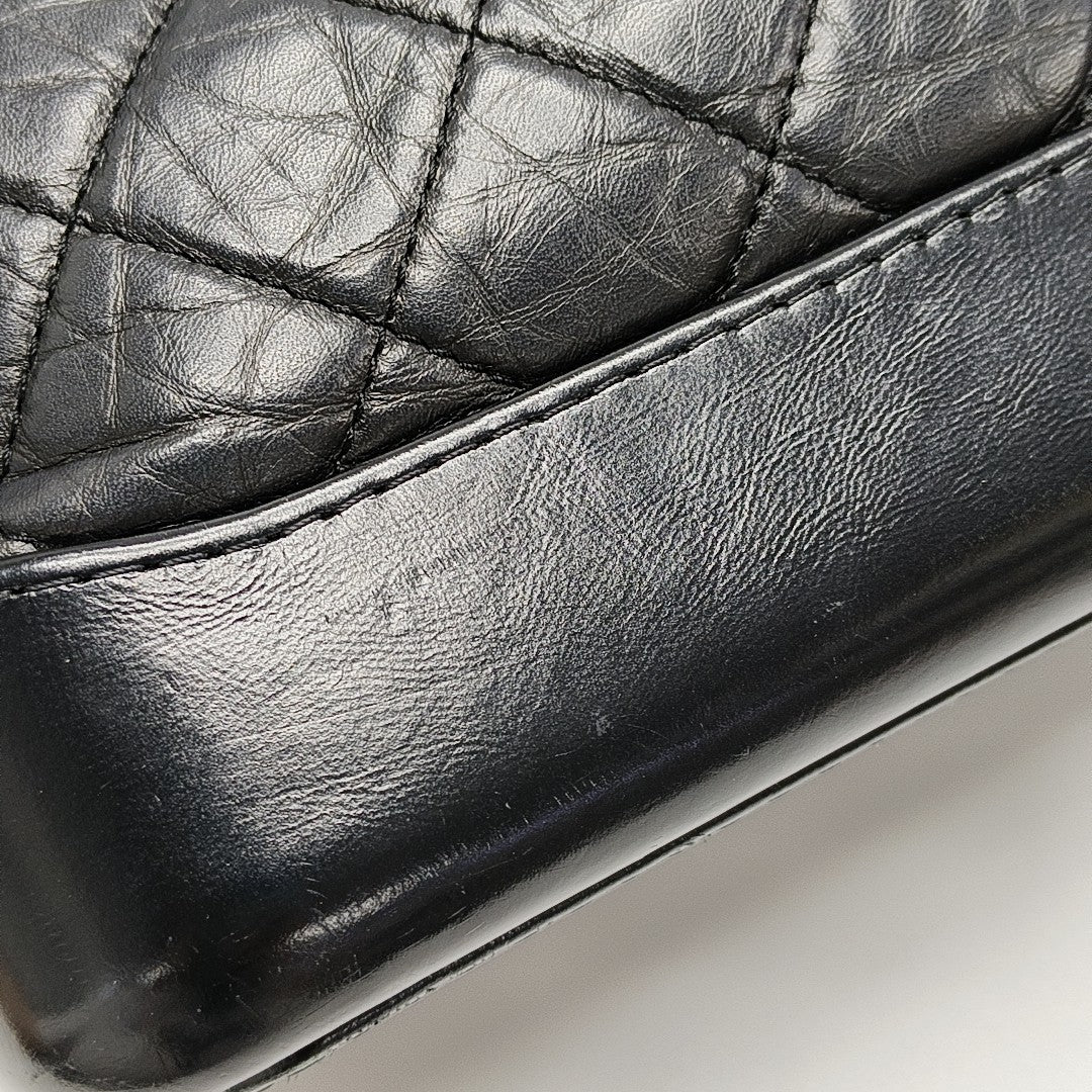 GABRIELLE Small Quilted Calfskin Black