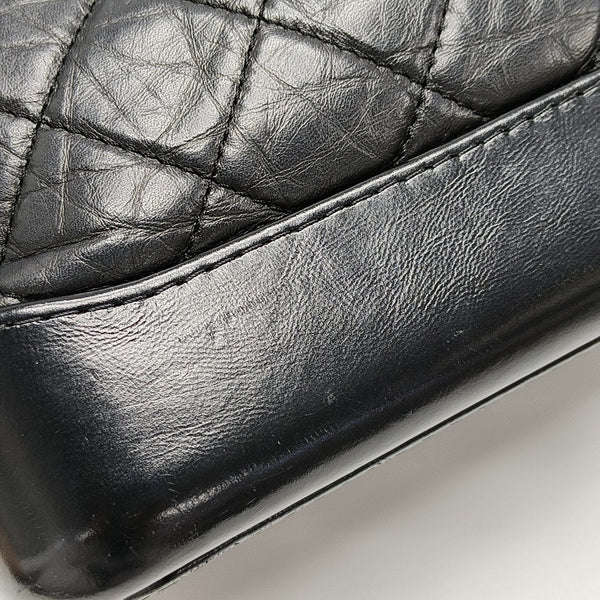 GABRIELLE Small Quilted Calfskin Black