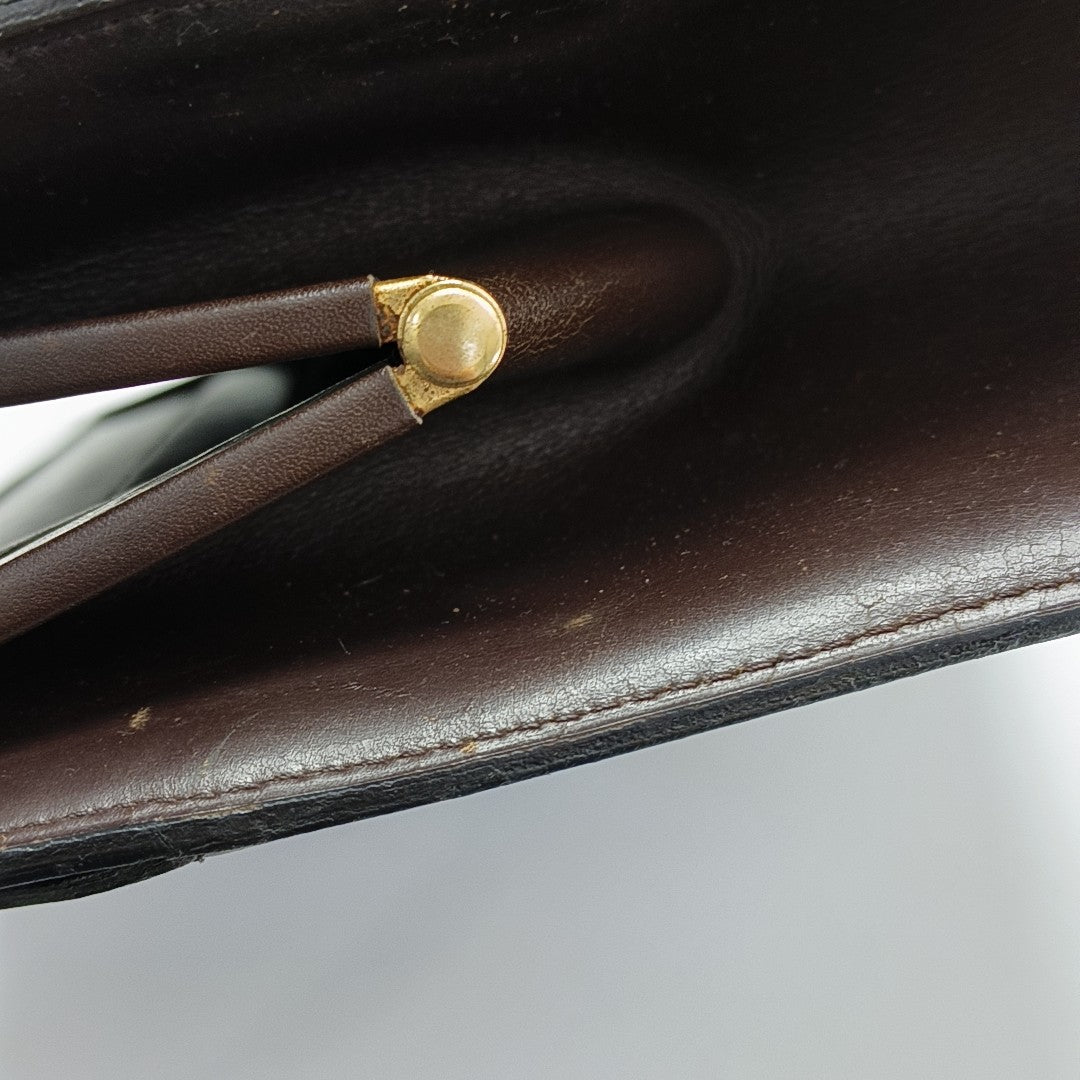Calfskin Top Handle Bag Brown