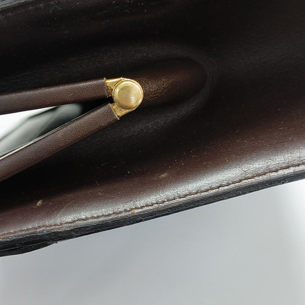 Calfskin Top Handle Bag Brown