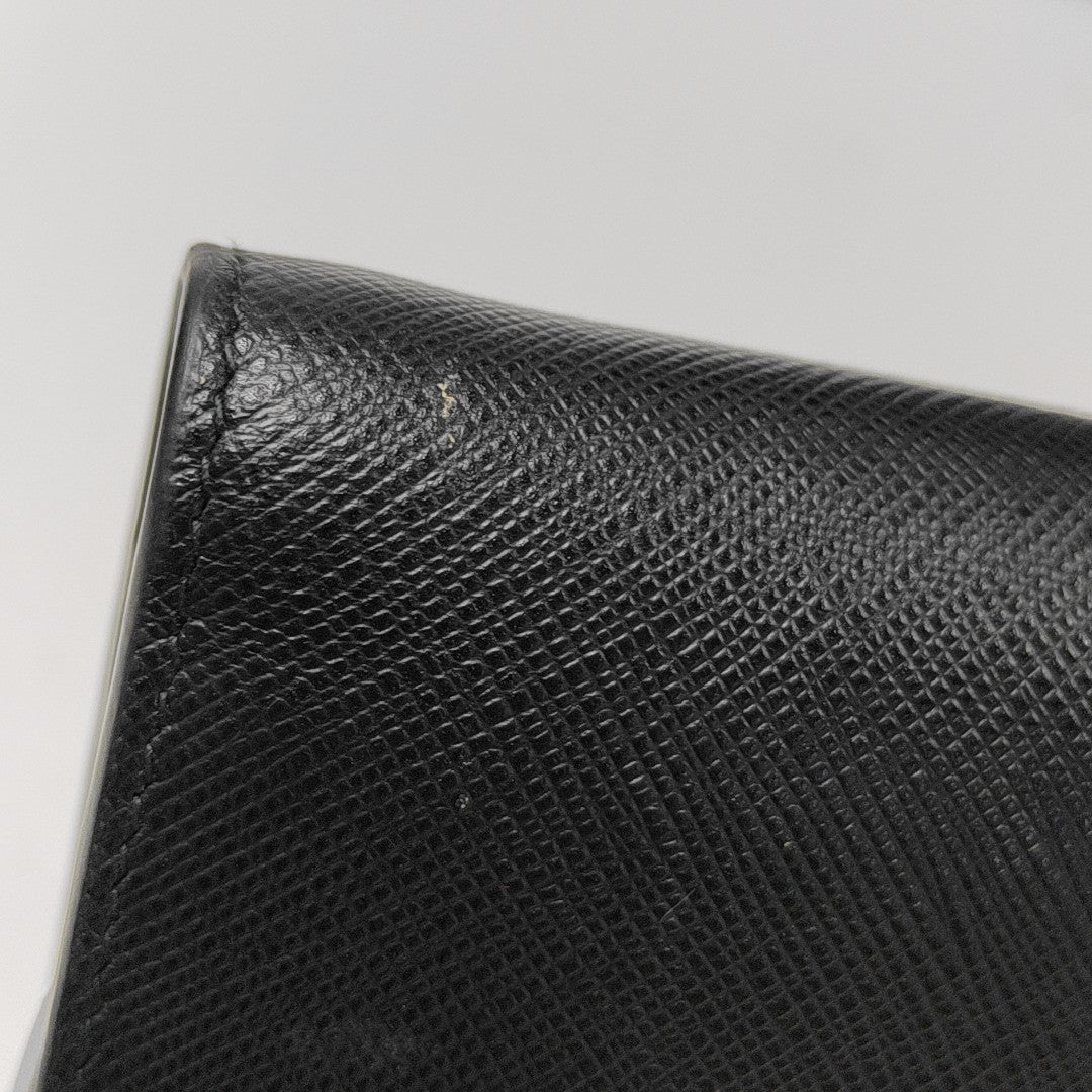Saffiano Calfskin Shoulder Bag Black